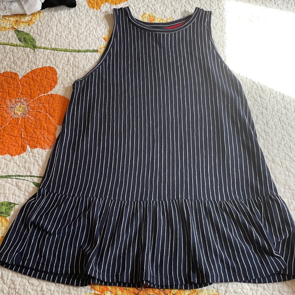 Navy blue and white tank top. Never worn!